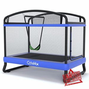 CalmMax 6FT Toddler Trampoline with Horizontal Bar & Swing
