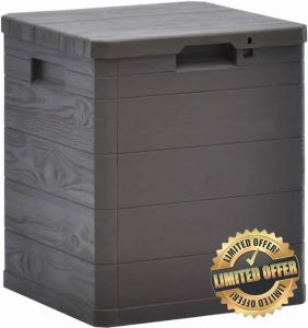 idaXL Garden Storage Box 90L Anthracite