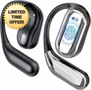 Ultra Open Ear Earbuds - Bone Conduction Headphones Wireless Bluetooth