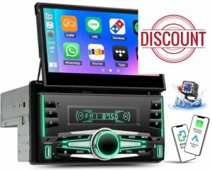 OiLiehu Double Din Car Stereo with Wireless CarPlay Android Auto