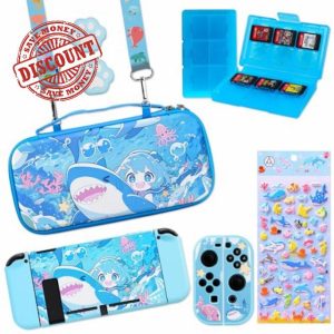 PERFECTSIGHT Switch Carrying Case for Nintendo Switch 6.2 Inch Console with 10 in 1 Bundle Accessories