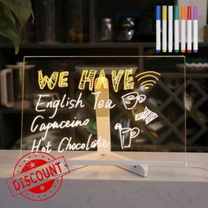 LED Note Board with 7 Colors Pen
