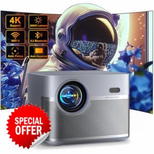 [Auto Focus & Keystone] Projector 4K