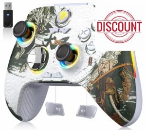 EasySMX PC Controller X15 Enhanced Wireless Bluetooth Controller with Hall Joysticks/Hall Triggers/RGB Lighting - No Stick Drift