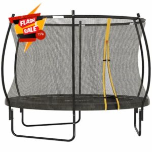 SPORTNOW 8ft/10ft Trampoline with Enclosure Net and Spring Cover