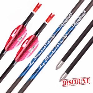 PHILOCS 12pc Hunting Practice Arrow ID 4.2mm Spiral Feather Arrow Spine 600 Pure-Carbon Arrows for Compound Bow Recurve Bow Archery