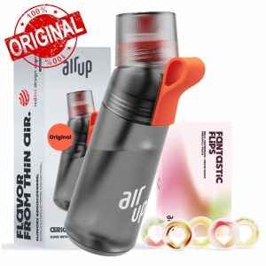 AIR UP® water bottle Gen2 original starter set with pods in 5 flavours I 600ml drinking bottle with sugar-free flavouring I dishwasher-safe