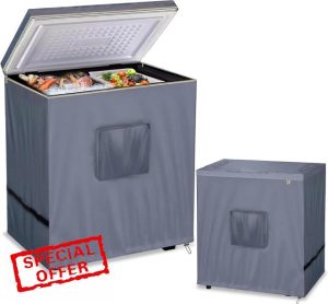 Ataoyus Chest Freezer Cover | Outdoor Freezer Cover Waterproof | Refrigerator Cover | Outdoor or Indoor Fridge Freezer Cover | Freezer Cover Protecto