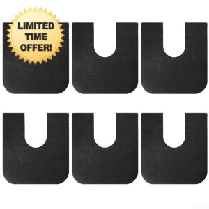 6 Pcs Toilet Mats Upgrade Round Commode Potty Training Mats Toilet Training Mats U Shaped Toilet Mats Specifically For Potty Training(24 * 25.6in)