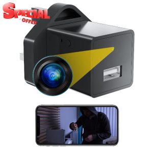 WENSEN Spy Camera 1080P HD WiFi Hidden USB Charger Wireless Indoor Secret Camera Mini Nanny Spy Cam Home Security Surveillance Camera Small Monitoring Camera with Motion Detection Remote App Control
