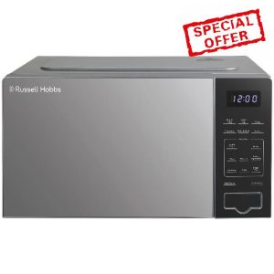 Russell Hobbs Touch Control Digital Solo Microwave 20L 800W in Silver with 10 Power Levels