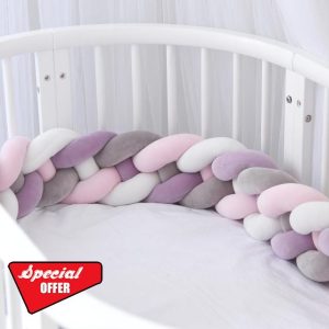 QOPIGFBN Elegant Braided Cot Bumper Set