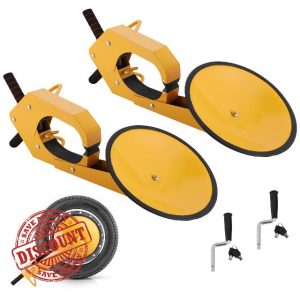 DASBET Wheel Lock Clamp Boot Heavy Duty Auto Anti-Theft Tire Parking Boot Lock with Key and Crank Adjustable Tire Lock for Car Truck RV ATV (73cm x 34cm