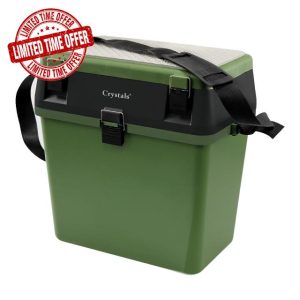 Crystals Fishing Tacke Box Seat - Sea Fishing Padded Seat with Bait Lure Box Set - Carp Fishing Kit Accessories Box - Fishing Gear Storage Organiser