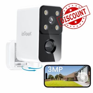 ieGeek 2k Security Camera Outdoor Wireless with Pan Rotating 180°