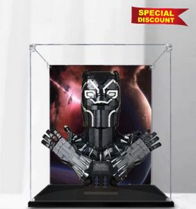 Acrylic Display Case for Lego 76215 Panther Bust Block Model
