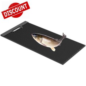 Deuson Nonslip Fish Fillet Mat Flexible Fish Fillet Board Foldable Fish Cleaning Mat Easy to Clean Filleting Mat Portable Fish Filleting Board for Easy Filleting Fish Cleaning N(Large Size