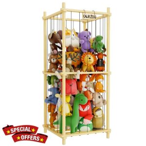 DUHARS Stuffed Animal Storage Zoo Cage