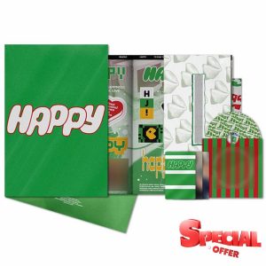 JIN - 2nd Solo Album [Happy] (Standard - IMAGINE Ver.) Photobook + CD-R + Lyric Poster + Folded Poster + Photocard + 2 Extra Photocards