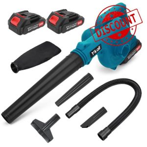 Cordless Leaf Blower 24V with 2 Batteries & Charger
