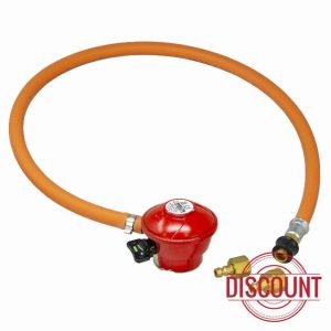 Hamilton Gas Products Universal 27mm Patio Gas Propane Clip-On BBQ Hose-0.85M | Quick Release | Suitable for use with Portable Gas BBQ's & Camping Grills | Regulator Approved to EN16129 | Camp & Home