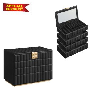 SONGMICS HOME ANAH Collection - Stackable Jewellery Box with Mirror