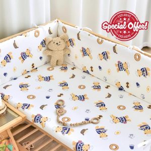 QOPIGFBN Soft and Padded Cot Bumper Set for All Round Protection