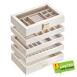 SONGMICS Stackable Jewellery Trays