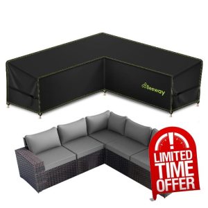 BEEWAY L Shaped Garden Furniture Cover Waterproof