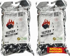 Premium Instant Light Charcoal Fast Start BBQ Grill 3.5Kg Bag (7KG (2 Bags))