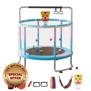 Mitoydoe 59'' Rebounder Trampoline Indoor Outdoor for Kids Ages 1-8