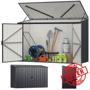 TANGZON 6 x 3FT Metal Garden Shed