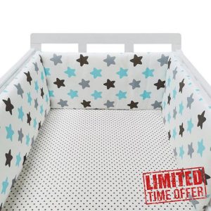 QOPIGFBN Soft and Breathable Cot Bumper with Sturdy Padding