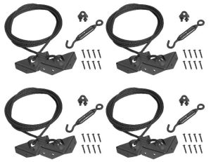 Young Wolf Alloy Steel Supporting Anti-Sag Garden Door Gate Cable Kits for for Outdoor Wooden Fence Gate Door Support (4