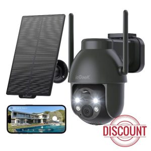 ieGeek 2K Solar Security Camera Outdoor Wireless