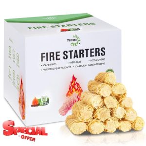 TIFMI Fire Starter - 60 Pcs Fire Starters for Campfires