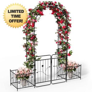 The Fellie Garden Arch with Gate & Basket
