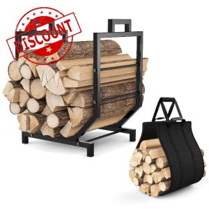 Mutool Firewood Rack with Canvas Carrier