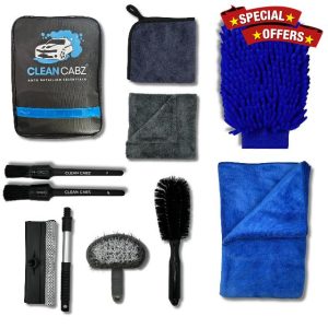 Premium Car Washing Kit With Bag - 9-Piece Car Cleaning Kit – Complete Auto Detailing Set with Microfiber Towels