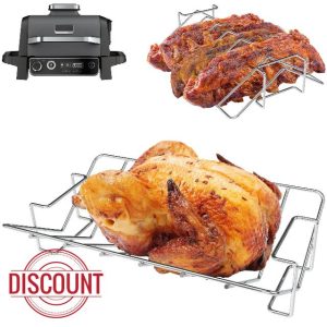 2 in 1 Rib Rack for Ninja Smoker OG900 OG800 OG951 OG952 Series Turkey Roasting Rack