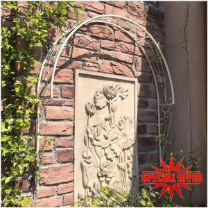 Metal Garden Arch Trellis for Climbing Plants Rose Vines Wall Mount Arbour Pergola Archway Ideal for Window Doors and Entrances