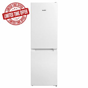 COMFEE' Freestanding Fridge Freezer 174 Litre RCB169WH2(E) Low Frost Fridge with Reversible Door Hinge - Energy Saving LED lights & Adjustable thermostat – Low Noise- White            [Energy Class E]