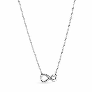 PANDORA Moments Women's Sterling Silver Sparkling Infinity Collier Pendant Necklace