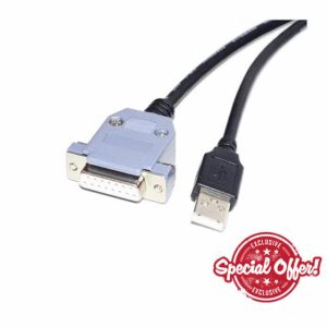 Hwmsza USB to DB15 Game Port Adapter Cable for Extreme Digital 3D Game JoystickE