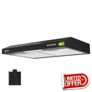 CIARRA ASB6903D 60cm Visor Cooker Hood Undercabinet Hoods Wall Mounted Kitchen Extractor Fan 600mm Top Vented Range Hood            [Energy Class A+]