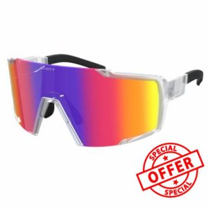 Scott Shield Interchangeable Bike Glasses Translucent / Marine Chrome Plated