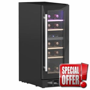 HOMCOM Dual Zone Wine Fridge