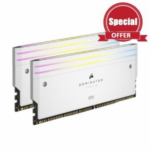 CORSAIR DOMINATOR TITANIUM DDR5 RGB Light Enhancement Kit – 2x Modules – 0GB RAM – CORSAIR iCUE Compatible – White