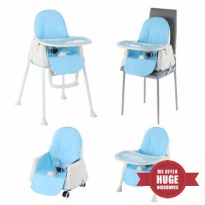 Adjustable 3-in-1 Baby Highchair Infant High Feeding Seat Toddler Table Chair