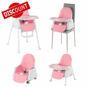Adjustable 3-in-1 Baby Highchair Infant High Feeding Seat Toddler Table Chair